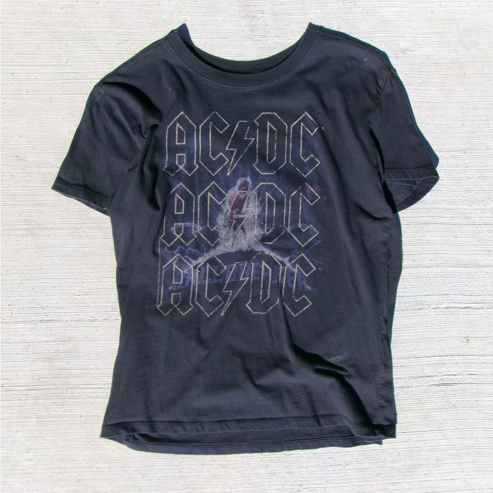 Black wash Hollister AC/DC Tee